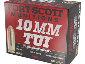 Fort Scott Munitions 10MM124SCV Tumble Upon Impact (TUI)  10mmAuto 125gr Solid Copper Spun 20 Per Box/25 Case