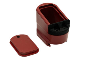 Shield Arms MPME5RED Magazine Extension  5rd Compatible w/ Shield Arms M&P 2.0 Red Anodized Aluminum