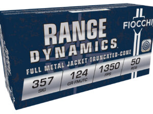 Fiocchi 357SIGAP Range Dynamics  357Sig 124gr Full Metal Jacket 50 Per Box/20 Case