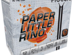 Fiocchi 12FPTX8 Paper Little Rino Extrema 12Gauge 2.75" 1oz 8Shot 25 Per Box/10 Case